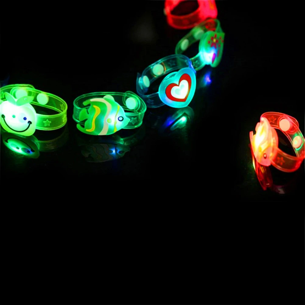 1pcs Adjustable Cartoon Watch Boys Girls Flash Wrist Band Glow Luminous Bracelets Children's Day/Birthday Party Gifts Toy |
