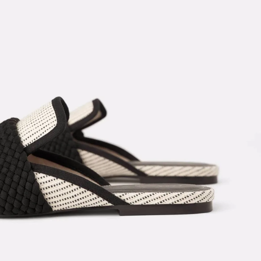 2021 новые женские тапочки Вязаные декоративная лента женская обувь на плоской