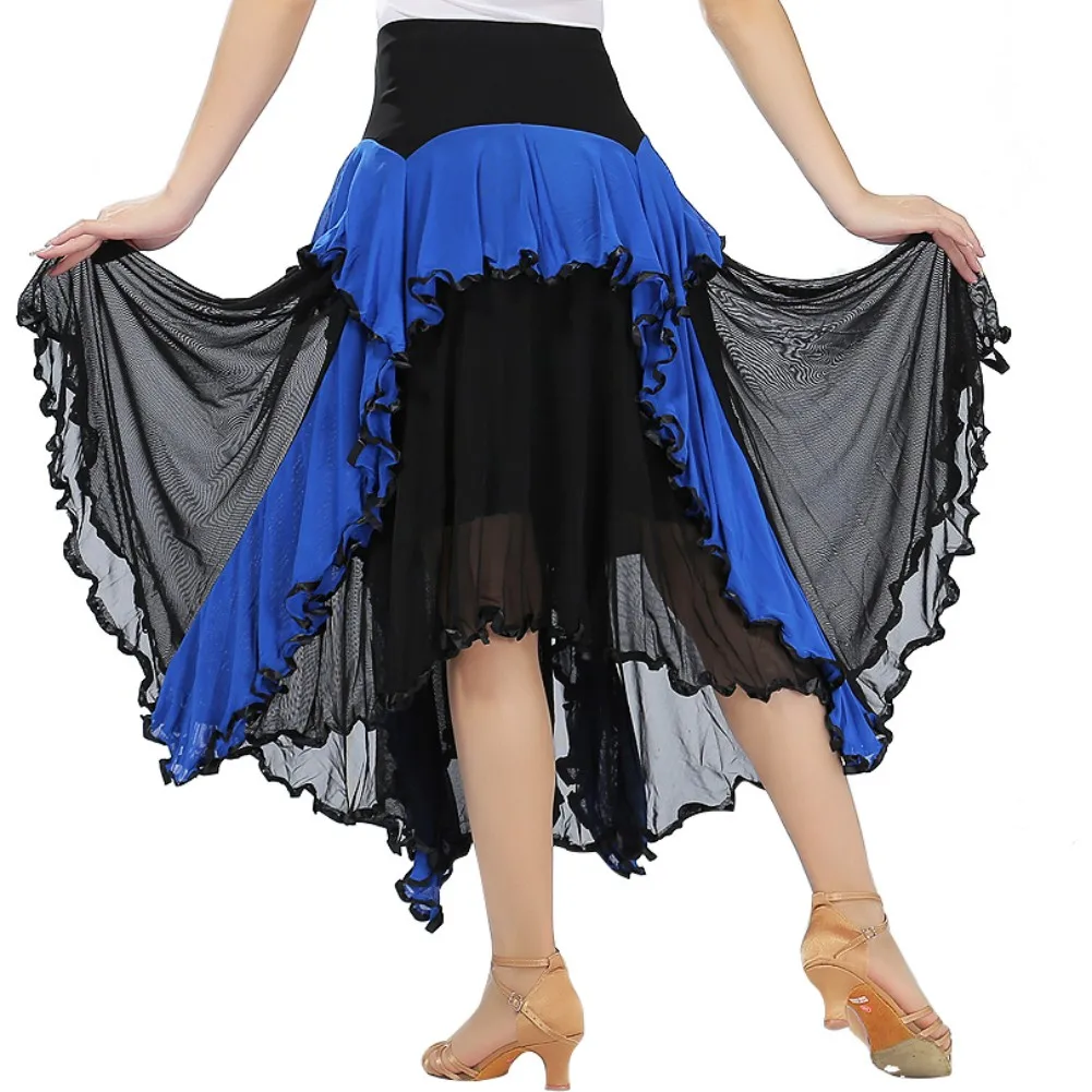 Fashion Modern Dance Skirt Sequins flowers skirts Tango Ballroom Waltz for Women Lady Adult Party Half-length | Тематическая одежда