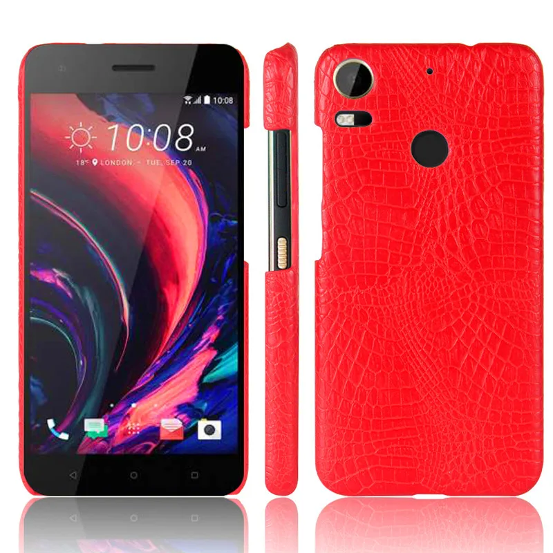 Для HTC Desire 10 Pro 10Pro 5 &quotчехол с крокодиловым узором Жесткий ПК Обложка на заднюю
