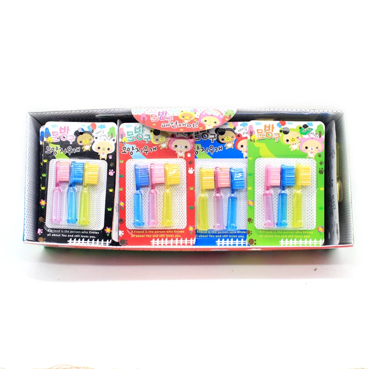 3 шт./компл. ластик мультфильма канцелярские принадлежности креативная зубная
