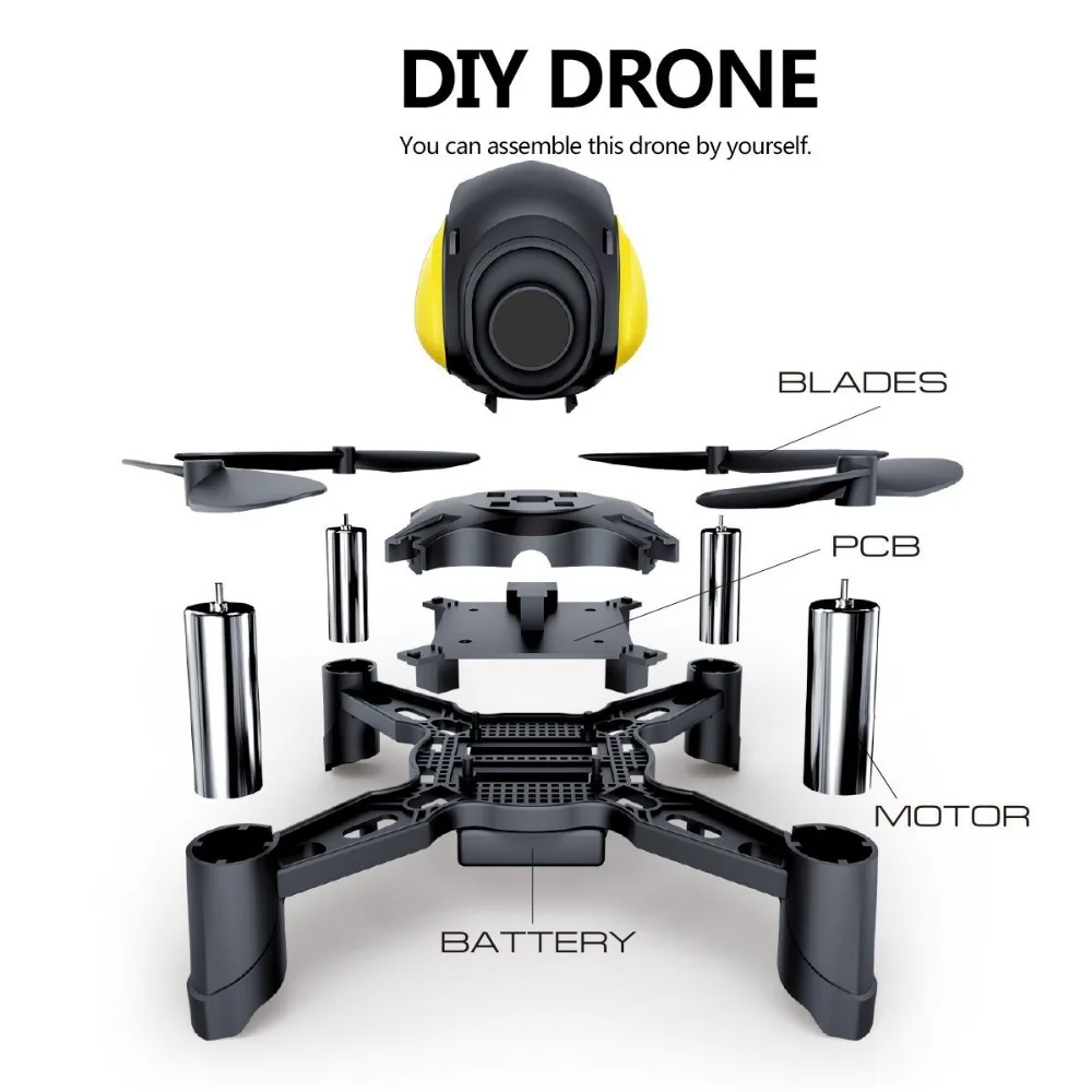 EBOYU FY605 2 4G 4CH 6 осевой гироскоп 720P широкий угол Wi Fi FPV небо свет высота Удержание DIY