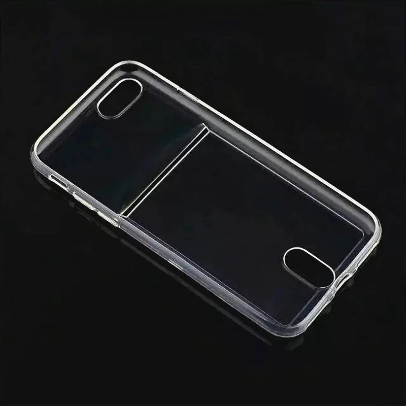 Роскошный мягкий чехол из ТПУ для карт ID Iphone XS MAX XR X 10 8 7 6 Plus Coque Card Pocket Прозрачный