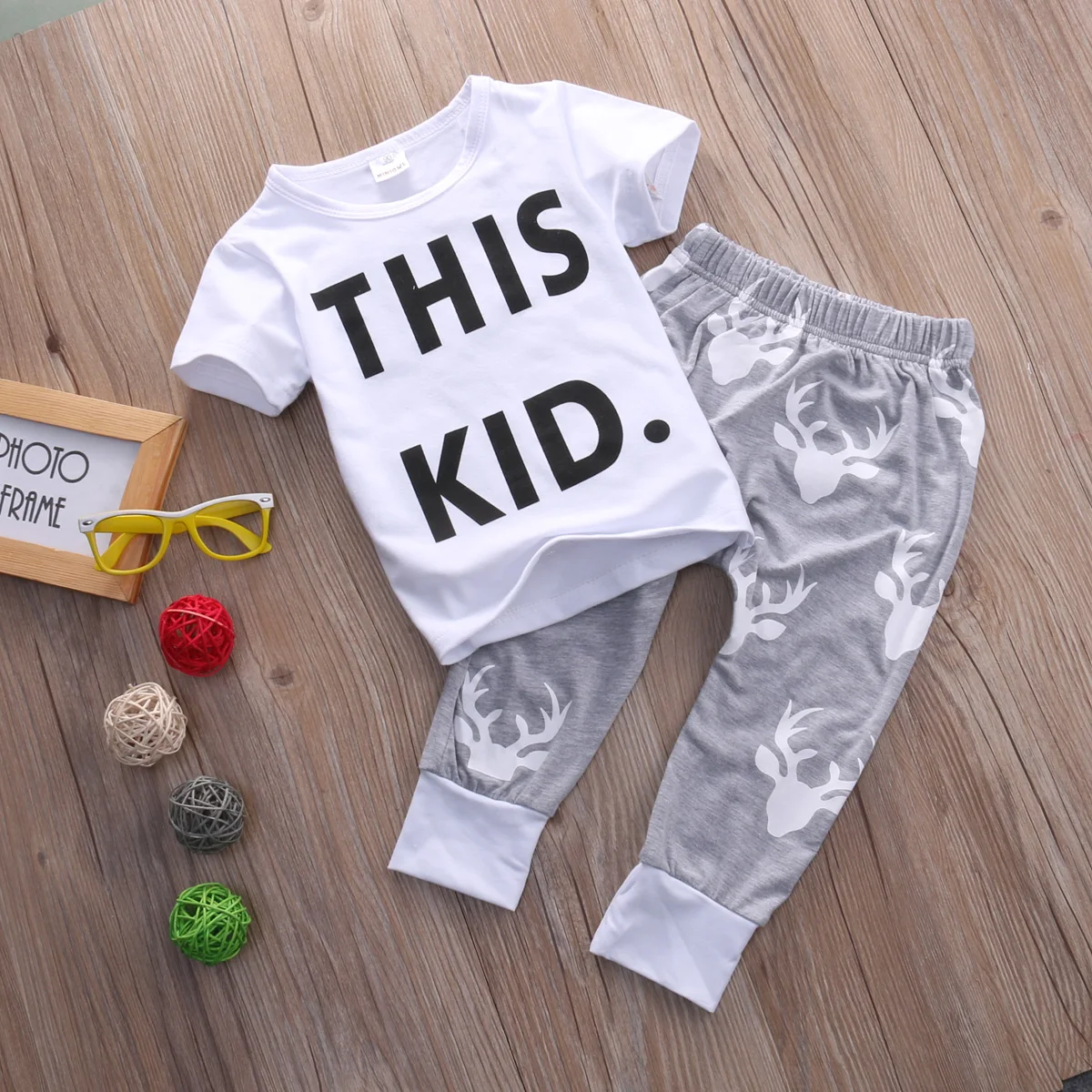 2018 new Toddler Baby Kids Boys Clothes Set T-shirt Tops+Long Pants 2PCS Outfits 0-5T |