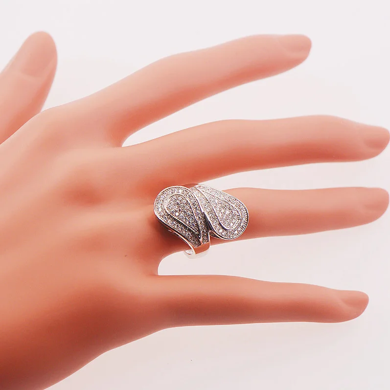 Кольцо из серебра 925 пробы с белым цирконом размеры 5 6 7 8 9 10 11 12|ring size|ring size 5925 sterling