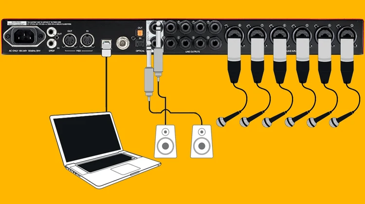Обновление версии Focusrite Scarlett 18i20 2nd generation MKII 18 дюймов/20 из usb-аудио интерфейс 8-канальный видеорегистратор записывающий динамик Звуковая карта