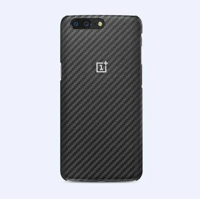 100% Оригинальный чехол Oneplus 5 /5T черная искусственная древесина карбона для five One plus