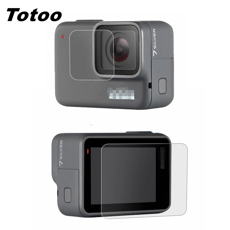 HD объектив + ЖК-дисплей Защитная пленка для GoPro Hero 7 белая и серебристая Камера