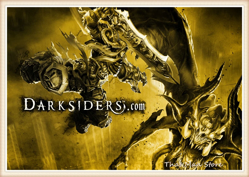 Darksiders War Game белый постер из бумаги с покрытием бар кафе гостиная столовая