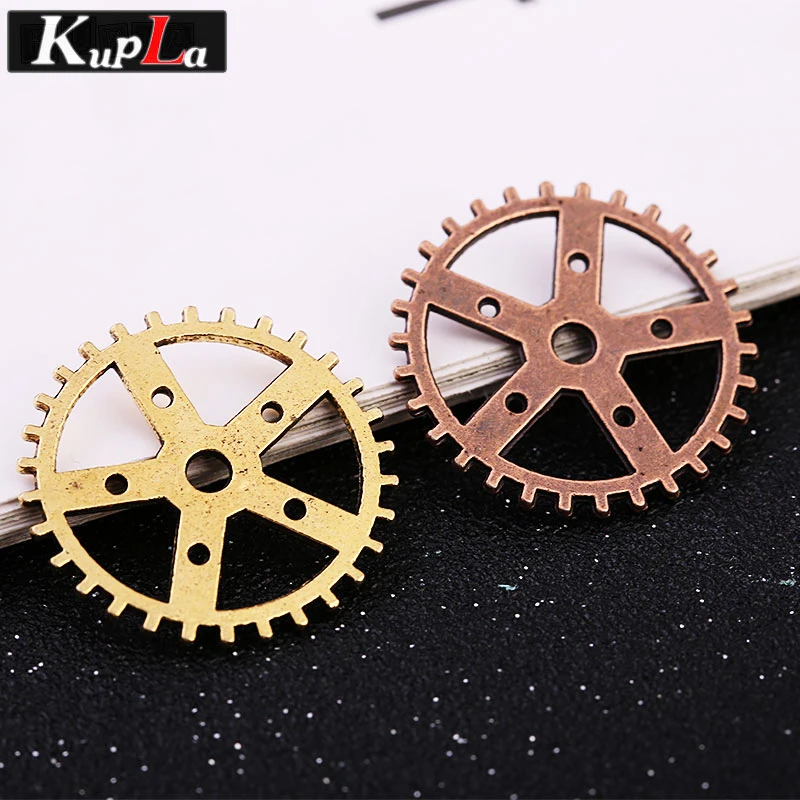 Retro Gold Copper Винтажные Стимпанк Шестерни Подвески для изготовления ювелирных изделий Классическая мода DIY аксессуары ручной работы механика подвеска шестеренка для ювелирных изделий - Окраска металла: Retro Gold Copper