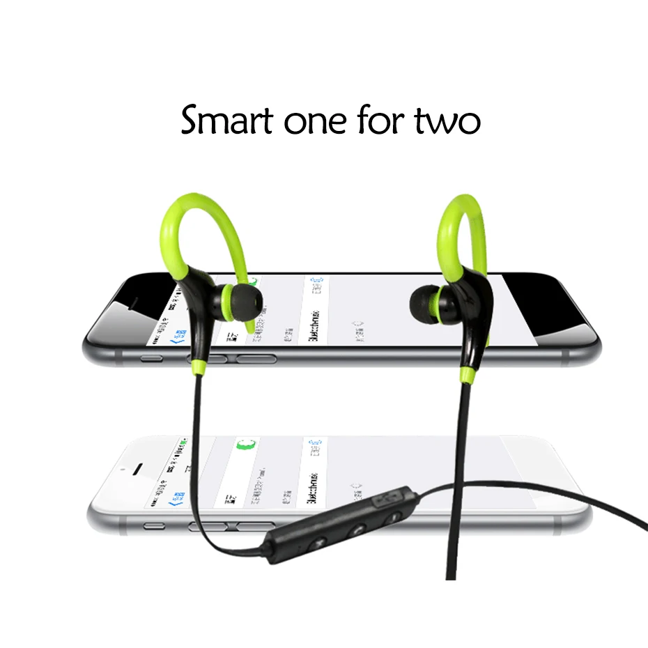 Bluetooth наушники беспроводные спортивные вкладыши стерео для Xiaomi Iphone 6/6 S/7