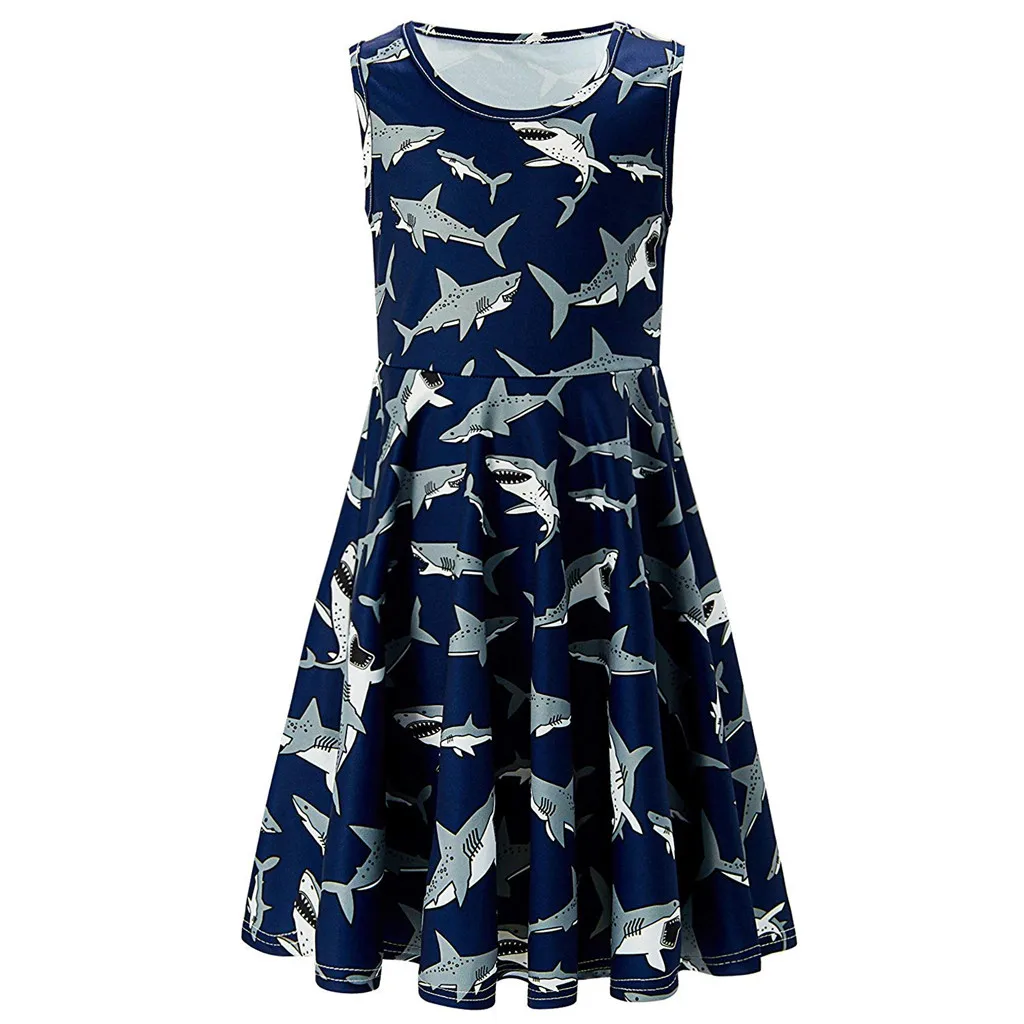 Подростковое платье без рукавов с принтом Планеты для девочек школьные вечерние