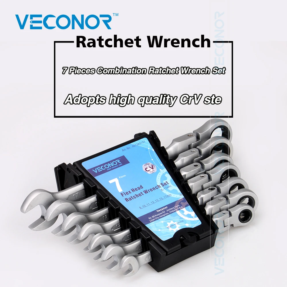 Veconor 7 шт./компл. гибкий руководитель ratchet Шестёрни Гаечные ключи Набор Ремонт