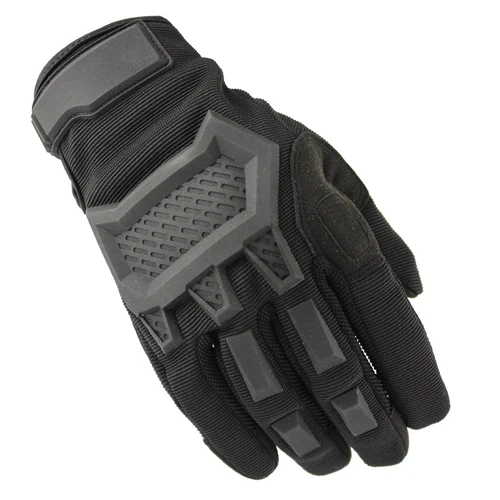 BLACK Pair Тактические перчатки с сенсорным экраном Combat Airsoft Пейнтбол перчатка в Военном Стиле мужские армейский спецназ противоскользящие велосипедные перчатки полный палец - Цвет: BLACK Pair