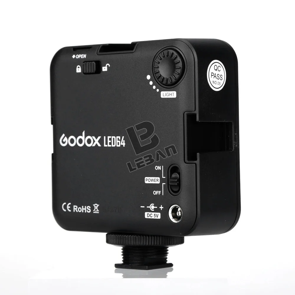 Godox LED64 5500~ 6500K видео светильник профессиональный универсальный для макросъемки фотожурналистов видеосъемка