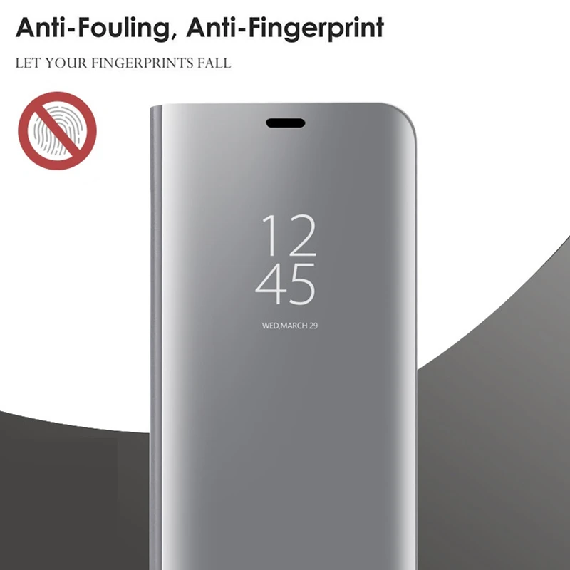 Чехол для Huawei Honor 8X Max 8C 8A 8S 10 с зеркальной крышкой и подставкой из кожи V10 V20.