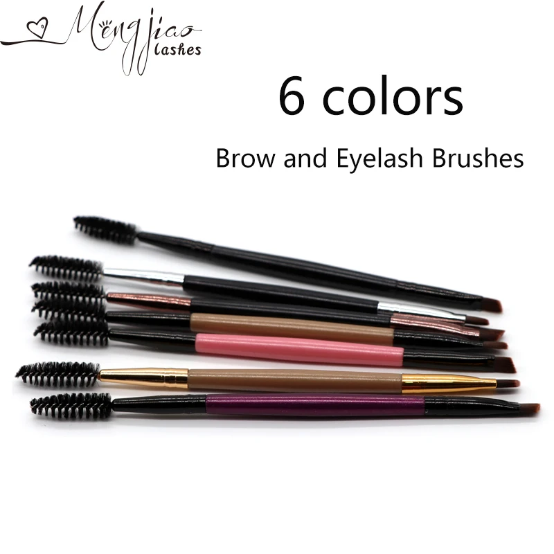 6 цветов brush двойная кисть для бровей + щетка ресниц Comb beauty и Профессиональные