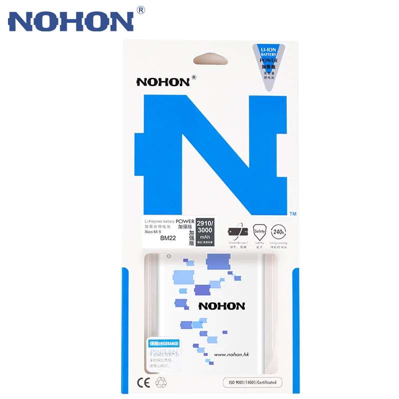 Аккумулятор NOHON BM22 BM35 BM36 BM45 BM46 для Xiaomi Mi 5 4C 5S Mi5 Mi4C Mi5S Redmi Note 2 3 Pro сменный аккумулятор