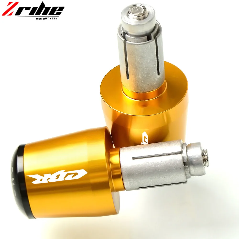 Gold CNC 22 мм Руль рукоятки «Грипсы» бар Кепки концевые заглушки для HONDA CBR600RR CBR1000RR CBR600F CBR 600RR 1000RR 600F 900RR 1100XX - Цвет: Gold