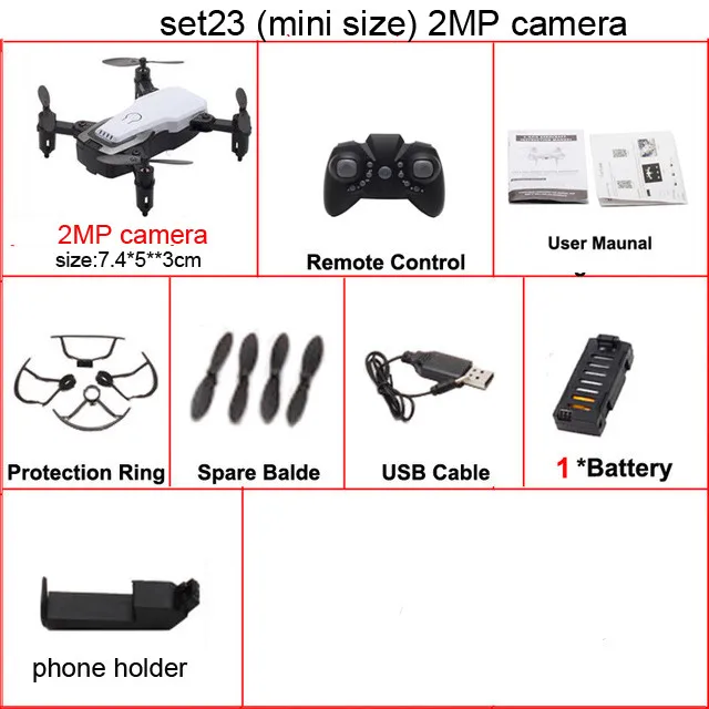 set23 Lamsam x12 Дрон FPV селфи Дрон складной Дрон с камерой HD 0.3MP/2MP камера Wifi RC Квадрокоптер VS X12 E58 - Цвет: set23