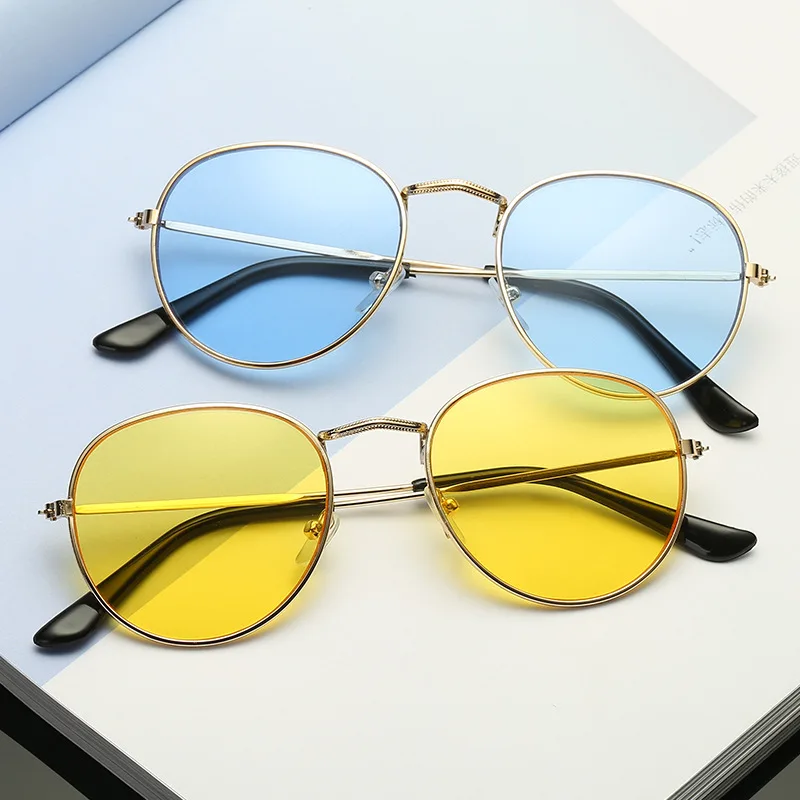 

Солнцезащитные очки Ocean, новые металлические солнцезащитные очки Joker, модные солнцезащитные очки в стиле ретро, круглые солнцезащитные очки...