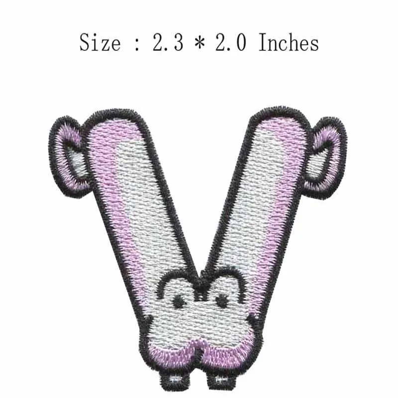 Кролик V 2 3 &quotШирокий DIY новый шрифт вышивка патч для логотипа железо/parche ropa