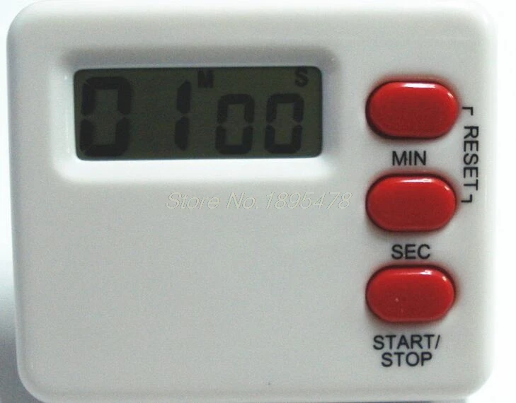 

500PCS Timer Countdown Sport Study Rest Digital 99 Minute LCD Kitchen Clock Mini Fast Shipping for DHL TNT Fedex