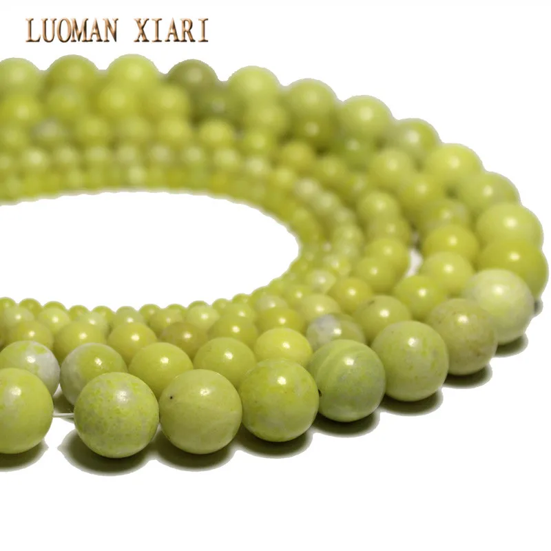 Оптовая продажа желтый горчичный камень натуральный бисер для изготовления