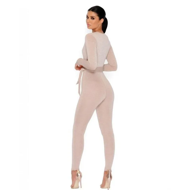 Сексуальные Обтягивающие Комбинезоны для вечеринок женские комбинезоны с