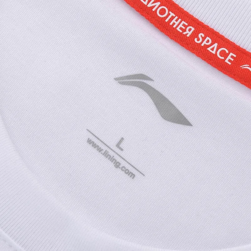 Li-Ning, Мужская цветная футболка, 63% хлопок, 37% полиэстер, обычная посадка, дышащая подкладка, Спортивная футболка, галактика, принт, топы, AHSN181 MTS2744