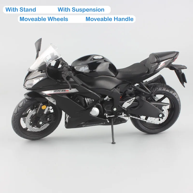 1:12 Масштаб Мини Кавасаки ниндзя ZX-6R спортивный велосипед металлический мотоцикл литье под давлением Спортивная шоссейная Модель Коллекция автомобилей игрушка для детей