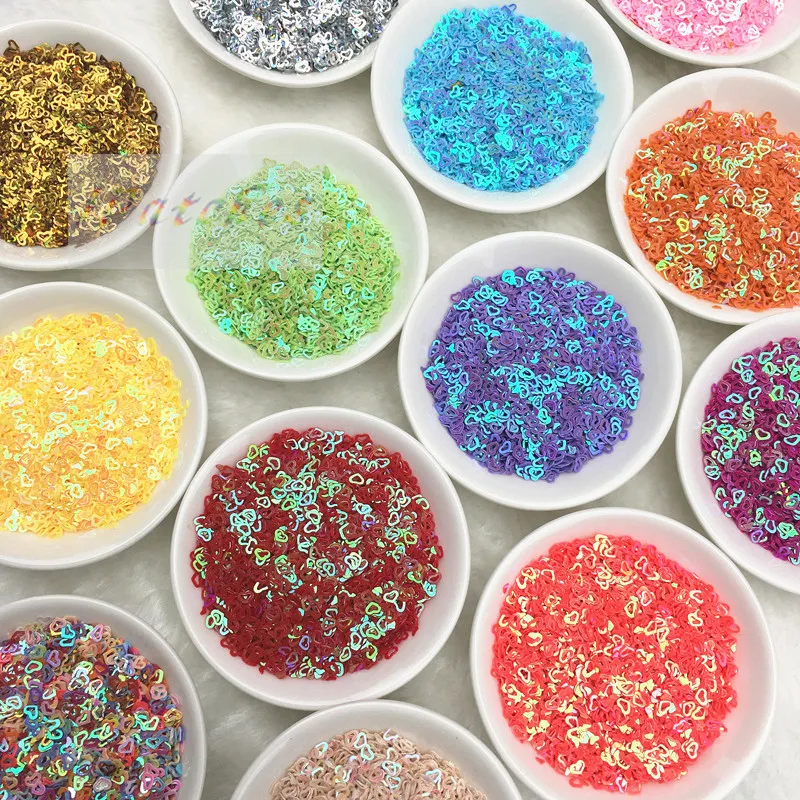 Лидер продаж 4 мм в форме сердца блестки с блестками для нейл арта украшения