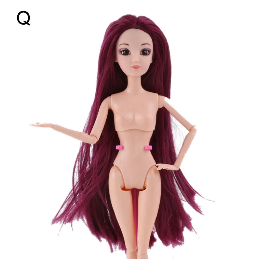 17 1 шт., 1/6 соотношение, BJD, шаровой шарнир, кукла, 12 подвижных шарниров, сделай сам, 3D голова, акриловые глаза, длинные волосы, игрушка, подарок для девочки(высота 32 см/12,6 дюйма - Цвет: 17