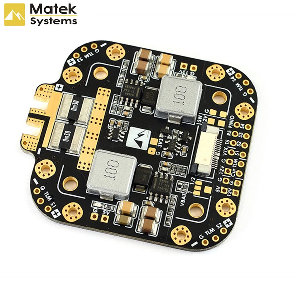 Matek Systems XCLASS FCHUB 12S PDB плата 5V & 12V Выход w/Датчик тока 3 Lipo для радиоуправляемых