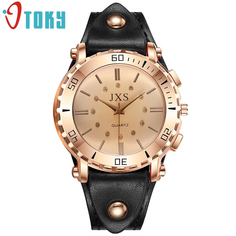 

OTOKY New Fashion Women Watches Leather Quartz Wristwatch Ladies Dress Rhinestone Watch Women Reloj Mujer Montre Femme Watches
