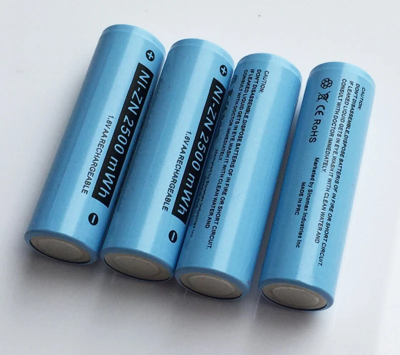 Скидка 50% 4-8 шт Ni-Zn 1,6 V AA Аккумуляторная батарея 2500mwh NiZn Ni zn ячейка для камеры игрушки Замена 1,2 v ni-MH Ni-cd батареи