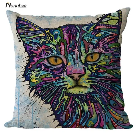 Стильные собаки Чехлы для подушек Творческий животных Наволочка каракули