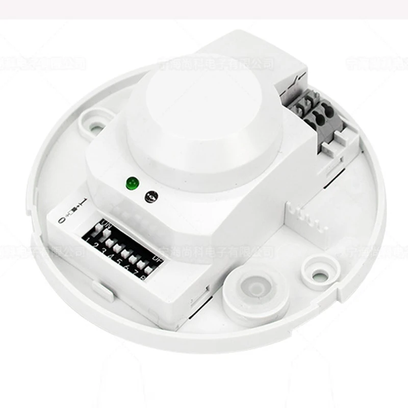Ceilling DC 12 V-24 V 5,8 GHz микроволновый радар Датчик движения тела HF детектор светильник переключатель сухой контакт выход