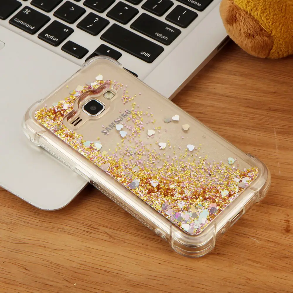 Динамические Liquid чехол для Coque samsung Galaxy J1 2016 случае силиконовые накладки ТПУ Soft