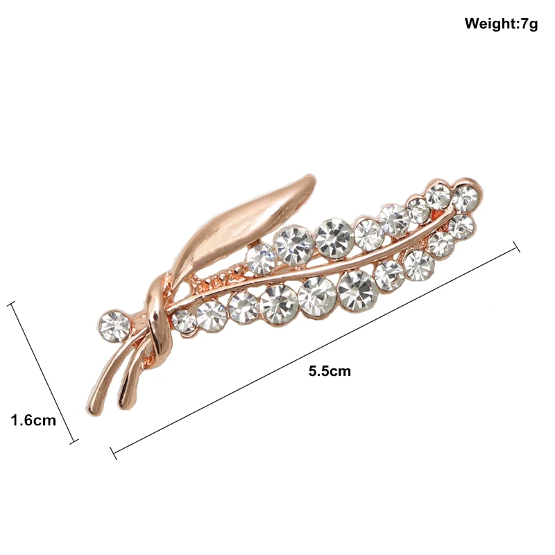 Rhinestone Bouquets Pin Zinc Alloy Flower Garment Accessories Gold | Украшения и аксессуары