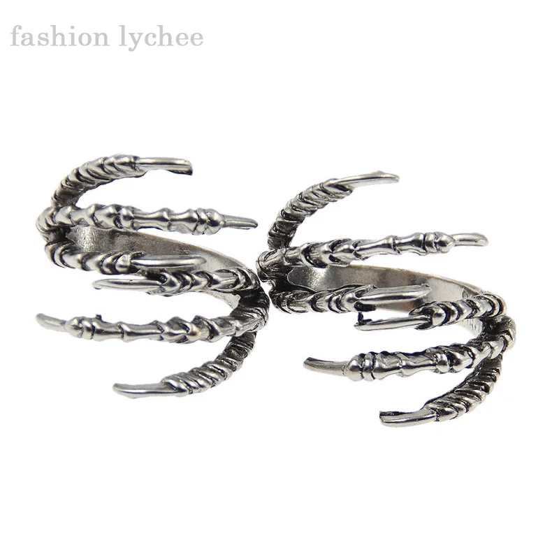 Модные lychee 2 шт. Античный Золотой Цвет Коготь дреды страх заколка для волос бусины