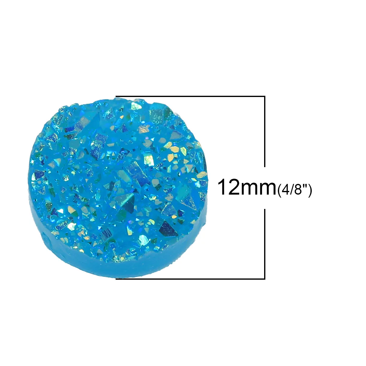 8 сезонов drusy полимерное купольное уплотнение круглый кабошон Голубое озеро AB