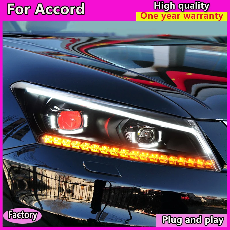 Автостайлинг Автомобильная фара для Honda Accord 8th светодиодный ные фары 2008 2013