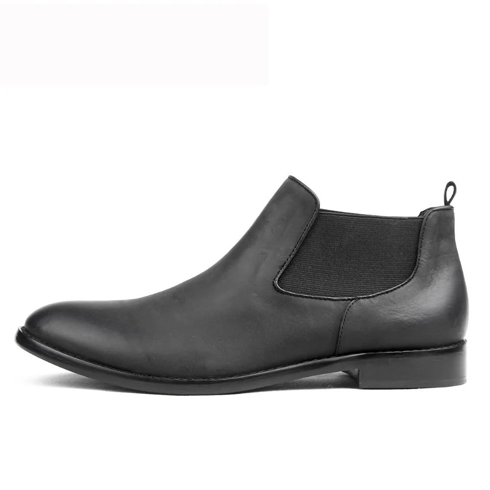 MYCOLEN 2018 Winter Fashion Casual For Men Ankle Chelsea Boots Male Shoes Cow Leather Quality Slip Ons Motorcycle Man Boot | Обувь