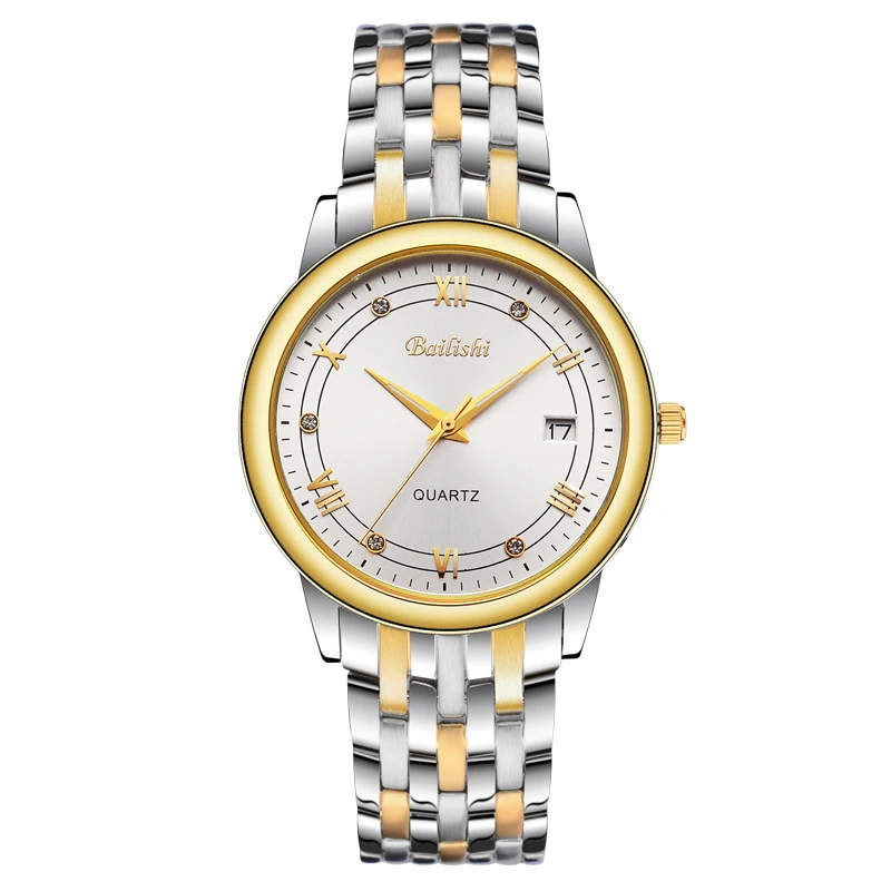 Bailishi Classic Gold мужские часы марки Топ Мужской Просмотрам бизнес из нержавеющей