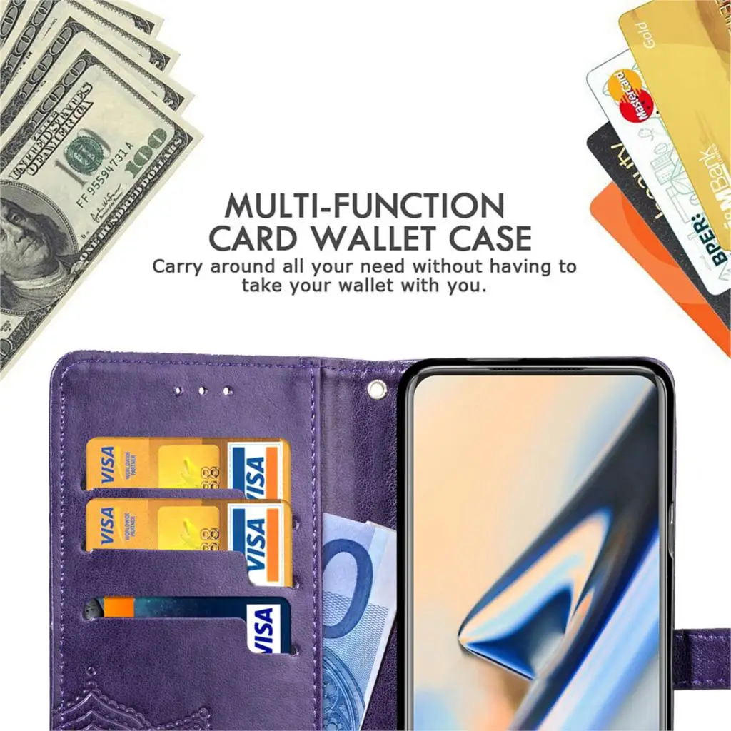 PU Leather Capa Cover For Oneplus 7 pro case leather Wallet Flip Funda Pro Case Book Skin Soft Silicone | Мобильные телефоны и