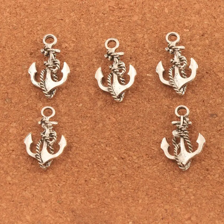

150pcs 16.5x28mm zinc alloy Sharp Anchor With Rope Spacer Charm Beads Pendants Alloy Handmade Jewelry DIY L011