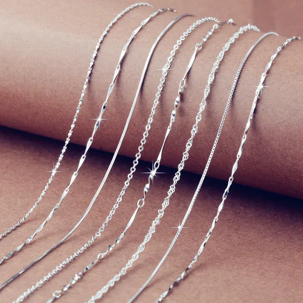 Серебряное ожерелье с цепочкой сделай сам ключица ювелирное изделие из
