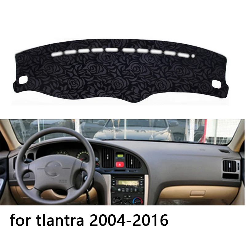 Нескользящая накладка на приборную панель автомобиля с рисунком розы ковриком