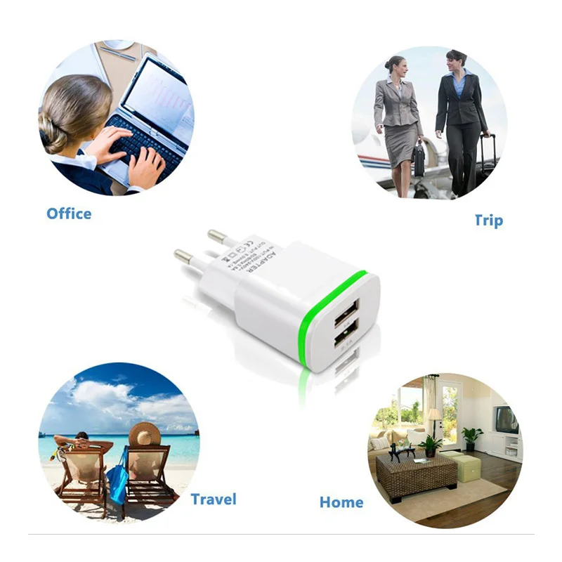 Универсальная 2 разъема USB для быстрой зарядки UE smart enchufe carga telefon портативный